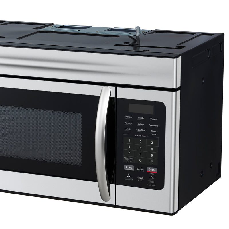 Load image into Gallery viewer, Forno Scalo 30-Inch Over the Range Microwave, Stainless Steel – 1.6 cu.ft, 300 CFM Vent, Touch Control, LED Light
