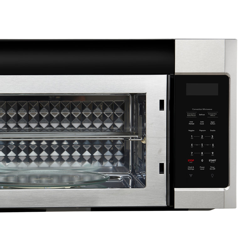 Load image into Gallery viewer, Forno Fornace 30-Inch Over the Range Convection Microwave, Stainless Steel – 1.5 cu.ft, 300 CFM Vent, Touch Control, LED Light
