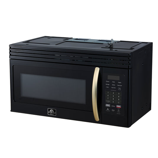 Forno Scalo 30-Inch, Black Over the Range Microwave - FOTR3007-30BLK