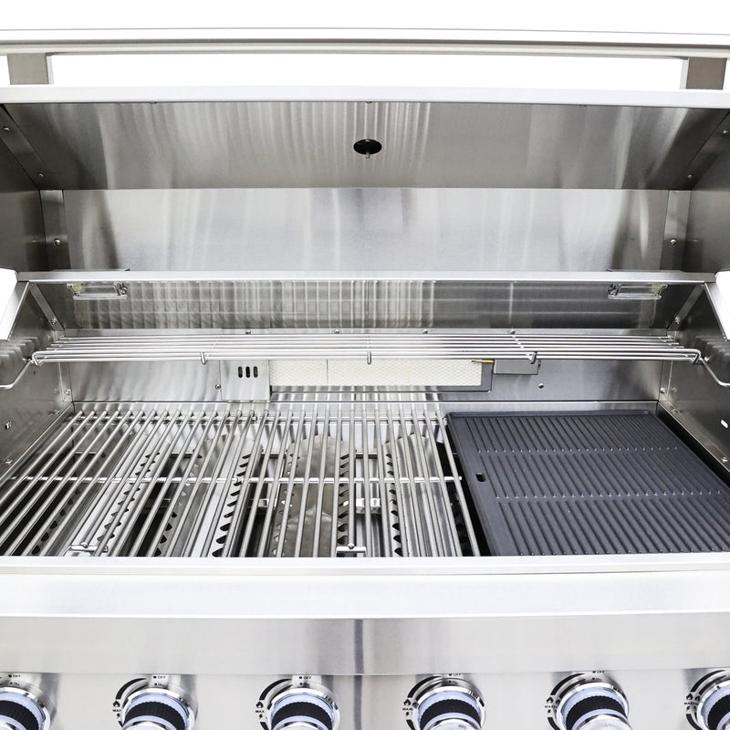 Load image into Gallery viewer, Forno Bulnes 40-Inch, Stainless Steel BBQ, with 5 Burners, Sear &amp; Rotisserie Infrared, Beverage Center &amp; Black Granite Countertops - FODKT2520BLK
