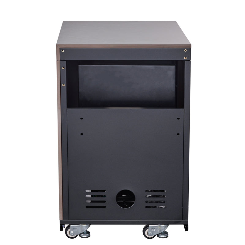Load image into Gallery viewer, Forno Rimini Outdoor Kitchen 30&quot; BBQ 62,600 BTU, 3 Burners with Sear &amp; Rotisserie, 2.4 cu.ft. Beverage Center, Stainless Steel Sink, Black Cabinets &amp; Gray Sintered Stone Countertop
