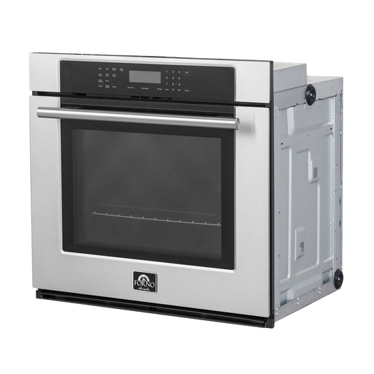 Forno Villarosa 30-Inch Electric Wall Oven, Stainless Steel, 5.0 cu.ft Capacity, Air Fry, Steam Cleaning, Glass Touch Controls