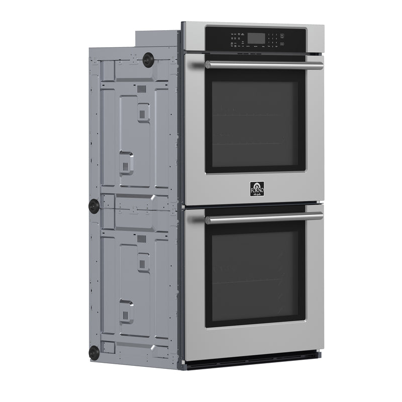 Load image into Gallery viewer, Forno Villarosa 30-Inch Built-In Double Wall Oven, Stainless Steel, Convection Cooking, Touch Control Panel, Self-Cleaning Function

