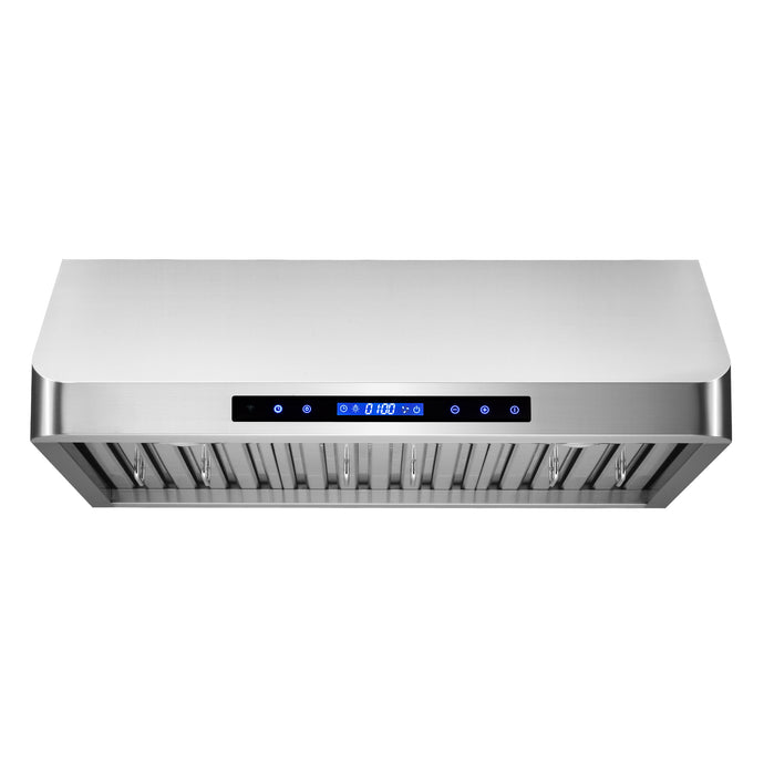 Cosmo 30 in. Ducted Under Cabinet Range Hood in Stainless Steel with Touch Display, LED Lighting and Permanent Filters
