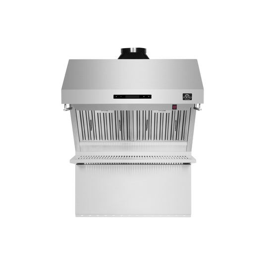 Forno Savona 30-Inch, Stainless Steel Wall Mount Range Hood, Baffle Filters, Backsplash Included - FRHWM5029-30