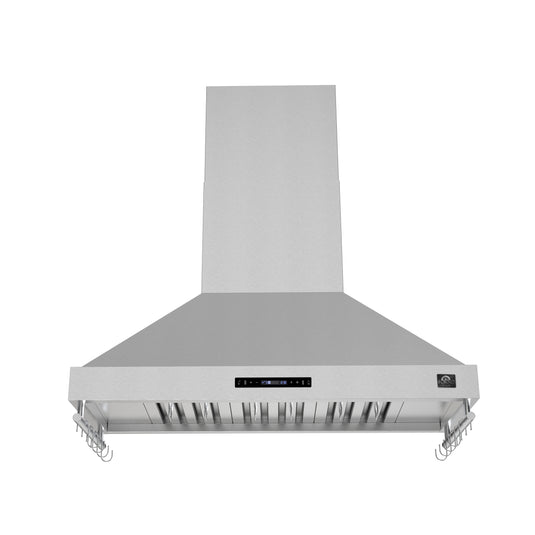 Forno Venezia 48 Inch, Stainless Steel Wall-Mounted Range Hood with Touch Controls and Baffle Filters - FRHWM5503-48