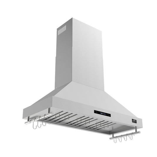 Forno Venezia 48 Inch, Stainless Steel Wall-Mounted Range Hood with Touch Controls and Baffle Filters - FRHWM5503-48