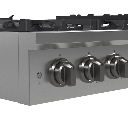 Forno Spezia Alta Qualita 36-Inch Pro-Style Gas Rangetop, Stainless Steel, 6 Sealed Burners, Continuous Cast Iron Grates, High Heat Output