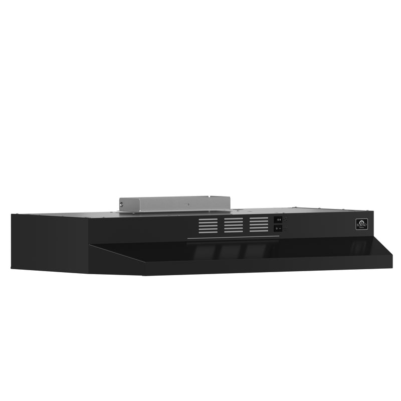 Load image into Gallery viewer, Forno Cappa 30-Inch Under Cabinet Range Hood, Black, 200 CFM, Convertible, LED Lighting
