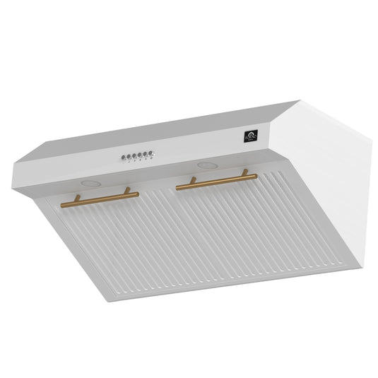 Forno Bari Espresso 30-Inch, White Under Cabinet Range Hood - FRHUC5255-30WHT