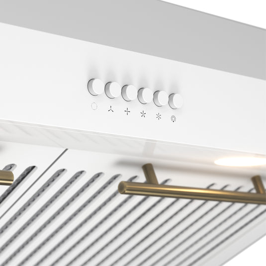 Forno Bari Espresso 30-Inch, White Under Cabinet Range Hood - FRHUC5255-30WHT
