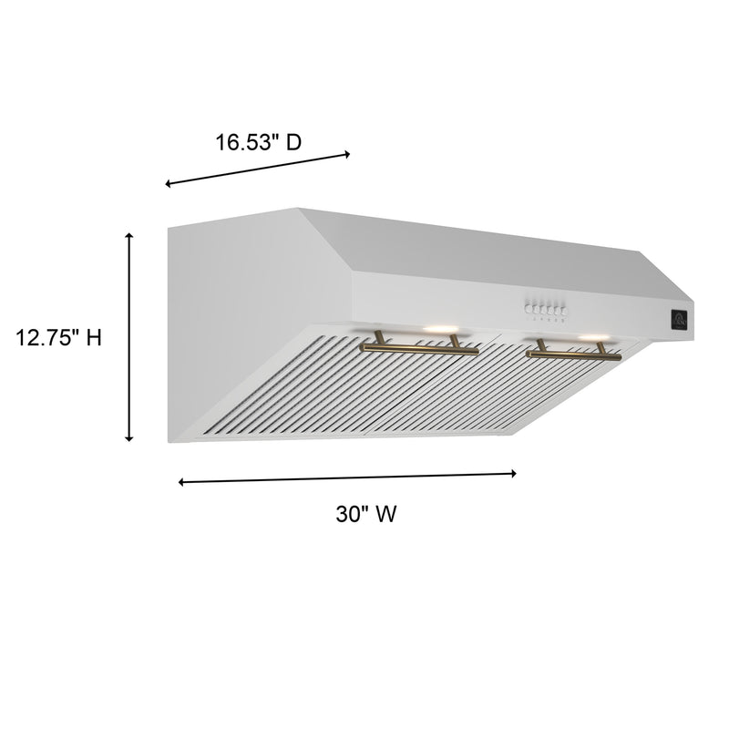 Load image into Gallery viewer, Forno Bari Espresso 30-Inch, White Under Cabinet Range Hood - FRHUC5255-30WHT
