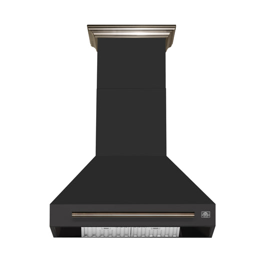 Forno Aria 30 Inch, Black Wall-Mounted Range Hood - FRHWM5095-30BLK