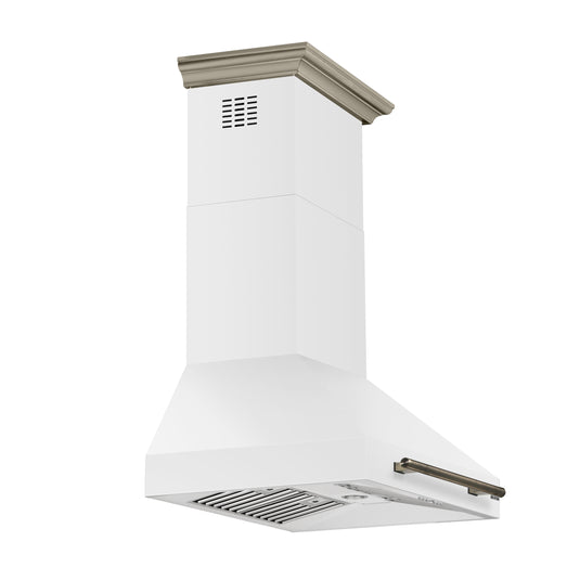 Forno Aria 30 Inch, White Wall-Mounted Range Hood - FRHWM5095-30WHT