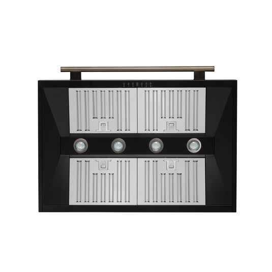 Forno Aria 36 Inch, Black Wall-Mounted Range Hood - FRHWM5095-36BLK