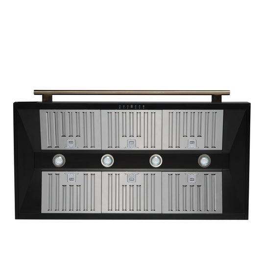 Forno Aria 48 Inch, Black Wall-Mounted Range Hood - FRHWM5095-48BLK