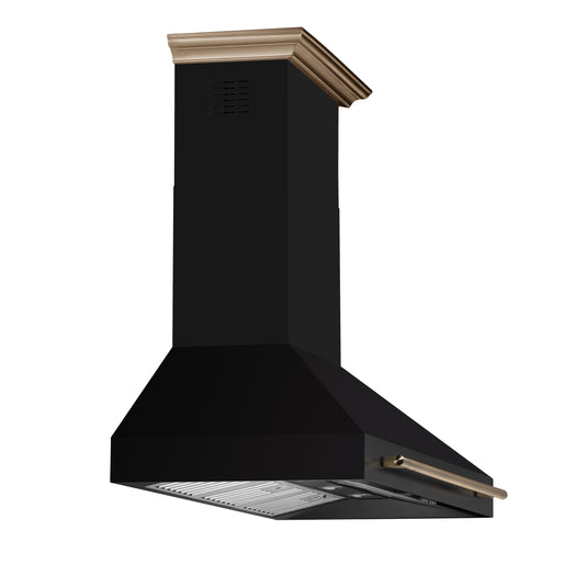 Forno Aria 48 Inch, Black Wall-Mounted Range Hood - FRHWM5095-48BLK