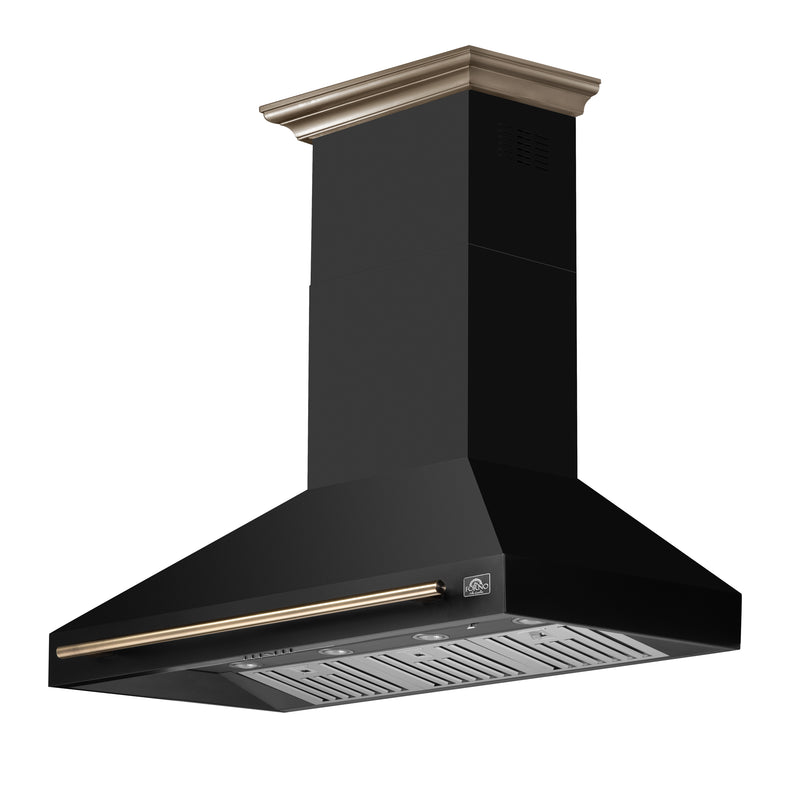Load image into Gallery viewer, Forno Aria 48 Inch, Black Wall Mount Range Hood - FRHWM5095-48BLK
