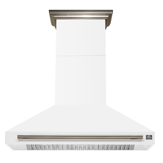 Forno Aria 48 Inch, White Wall-Mounted Range Hood - FRHWM5095-48WHT