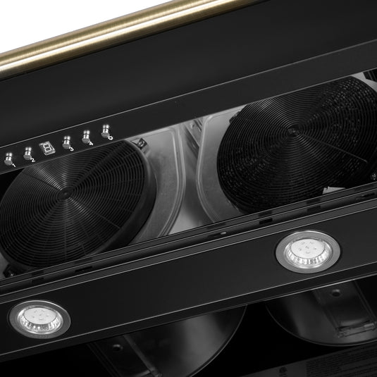 Forno Aria 60 Inch, Black Wall-Mounted Range Hood - FRHWM5095-60BLK