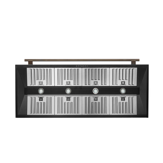 Forno Aria 60 Inch, Black Wall-Mounted Range Hood - FRHWM5095-60BLK