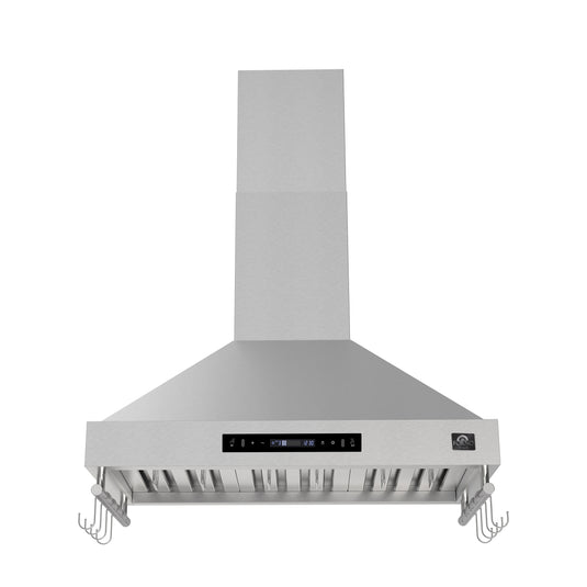 Forno Venezia 36 Inch, Stainless Steel Wall-Mounted Range Hood with Touch Controls and Baffle Filters - FRHWM5503-36