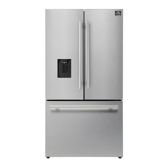 Forno Aosta 36-Inch, Stainless Steel French Door Refrigerator - FFFFD1866-36SB
