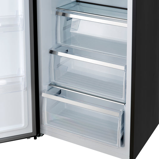 Forno Maderno 28-Inch, Black Convertible Upright Freezer/Refrigerator with Left Swing - FFFFD1722-28BLK-LS