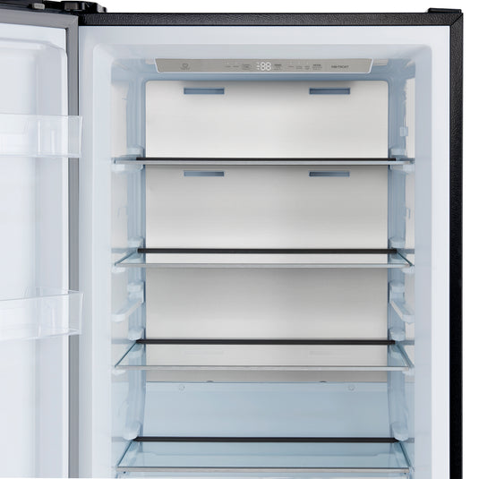 Forno Maderno 28-Inch, Black Convertible Upright Freezer/Refrigerator with Left Swing - FFFFD1722-28BLK-LS