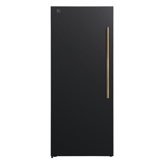 Forno Maderno 28-Inch, Black Convertible Upright Freezer/Refrigerator with Left Swing - FFFFD1722-28BLK-LS