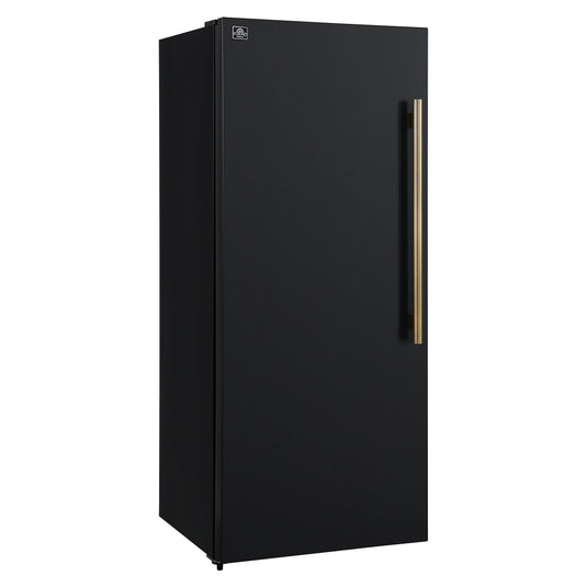 Forno Maderno 28-Inch, Black Convertible Upright Freezer/Refrigerator with Left Swing - FFFFD1722-28BLK-LS