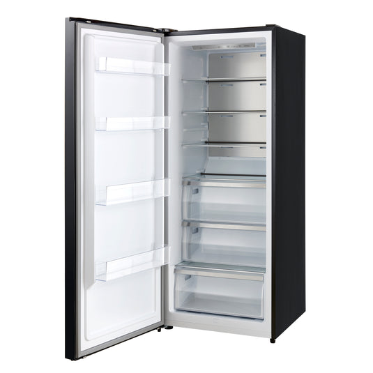 Forno Maderno 28-Inch, Black Convertible Upright Freezer/Refrigerator with Left Swing - FFFFD1722-28BLK-LS