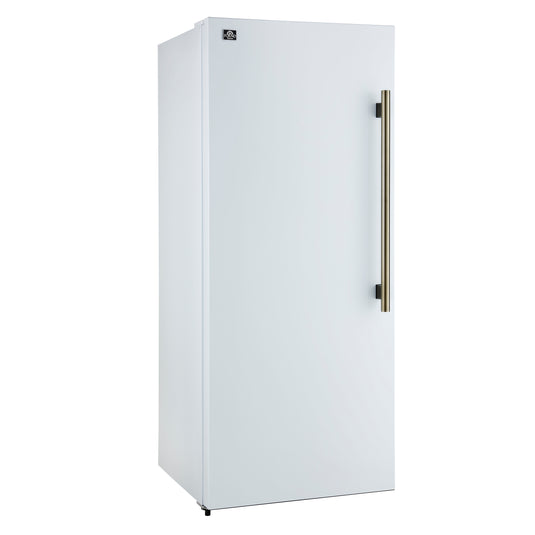 Forno Maderno 28-Inch, White Convertible Upright Freezer/Refrigerator with Left Swing - FFFFD1722-28WHT-LS