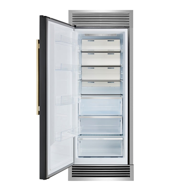 Load image into Gallery viewer, Forno Maderno 28 inch, Black Built-In Convertible Refrigerator with Left Swing - FFFFD1722-32LSG-BLK
