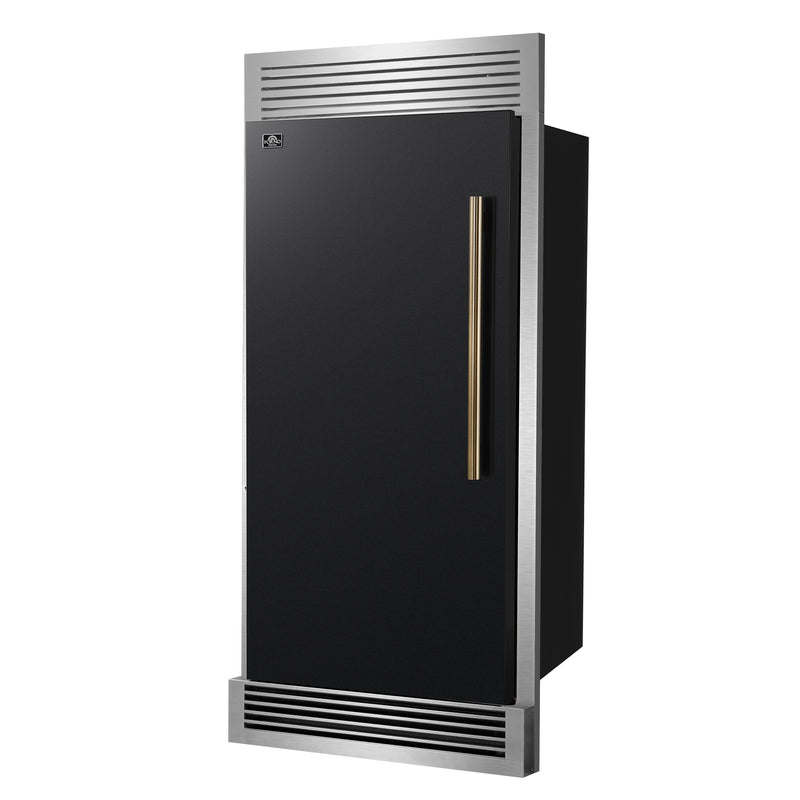 Load image into Gallery viewer, Forno Maderno 28 inch, Black Built-In Convertible Refrigerator with Left Swing - FFFFD1722-32LSG-BLK
