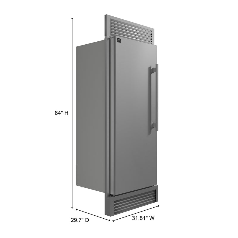 Load image into Gallery viewer, Forno Maderno 28 inch, Stainless Steel Built-In Convertible Refrigerator with Left Swing - FFFFD1722-32LSG
