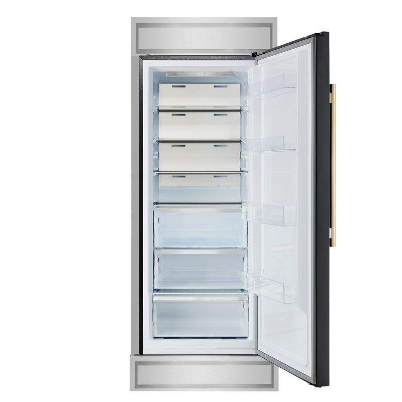 Load image into Gallery viewer, Forno Maderno 28-Inch, Black Built-In Convertible Refrigerator with Right Swing - FFFFD1722-32RMG-BLK
