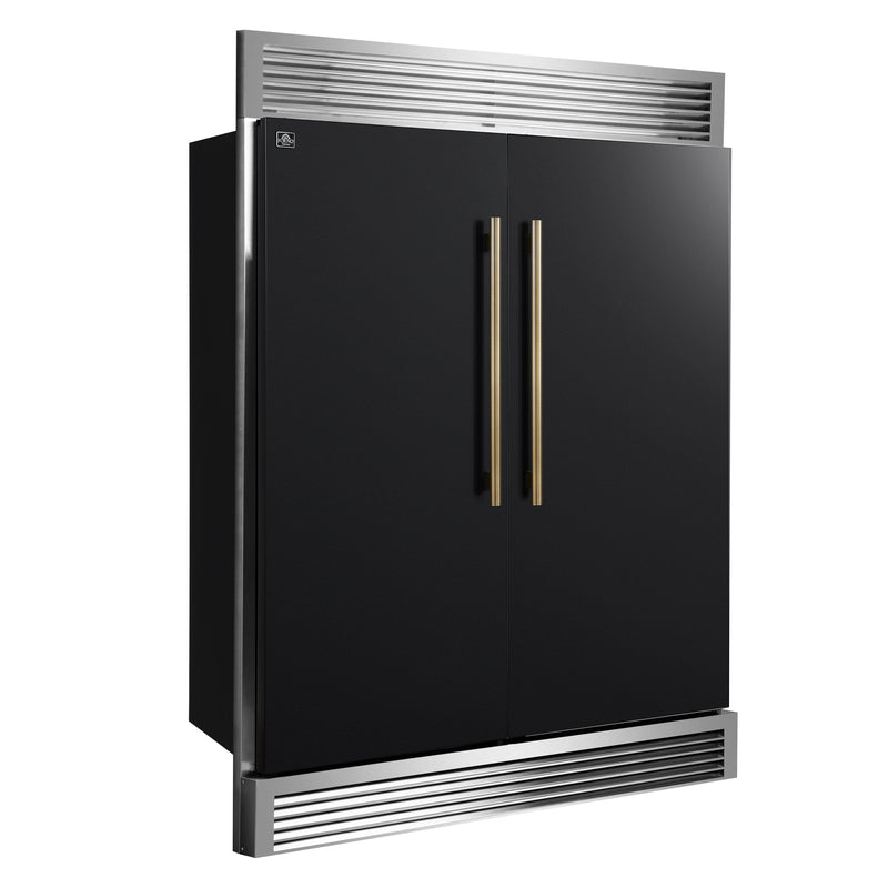 Load image into Gallery viewer, Forno Maderno 2-28-Inch, Black Wide Convertible Refrigerator/Freezer - FFFFD1722-60SG-BLK

