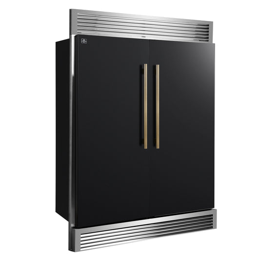 Forno Maderno 2-28-Inch, Black Wide Convertible Refrigerator/Freezer - FFFFD1722-60SG-BLK