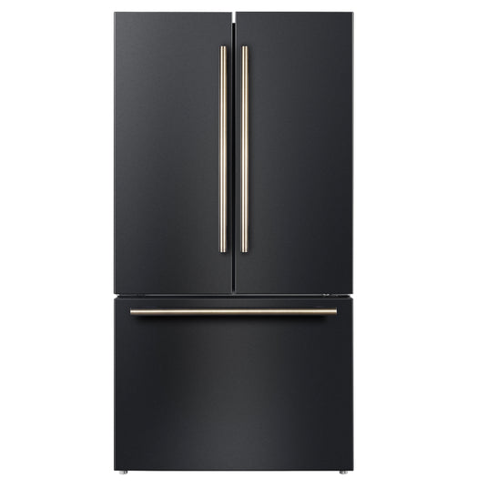 Forno Rivello 36 Inch, Black French Door Refrigerator - FFFFD1783-36BLK