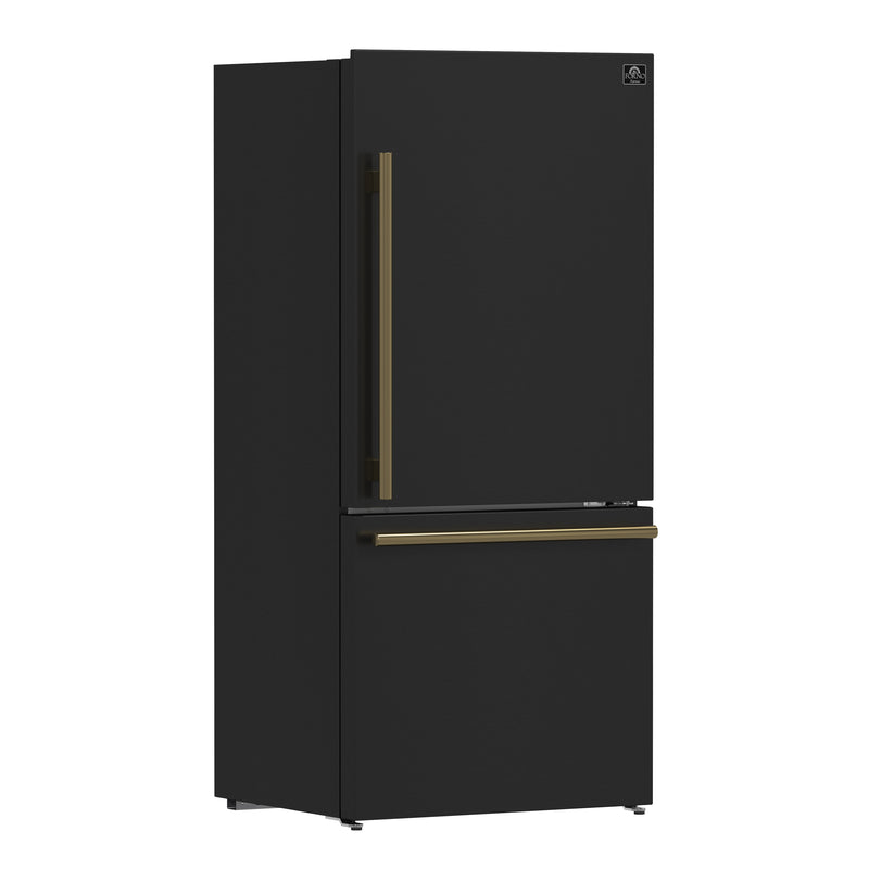 Load image into Gallery viewer, Forno Milano Espresso 31-Inch Bottom Freezer Refrigerator, Black, 17.2 cu.ft Capacity, Energy Efficient
