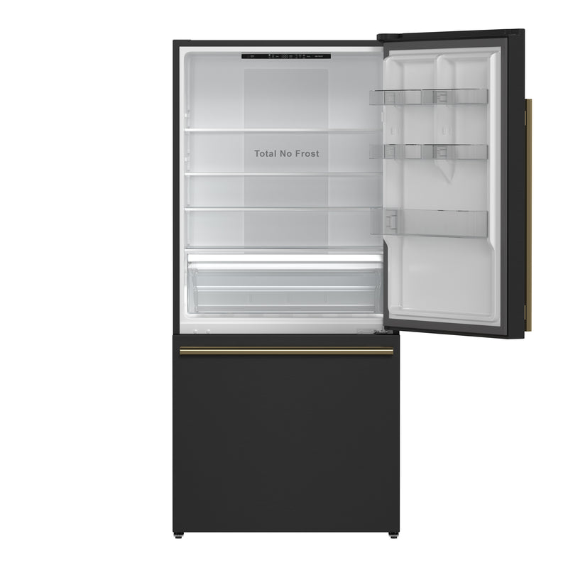 Load image into Gallery viewer, Forno Milano Espresso 31-Inch Bottom Freezer Refrigerator, Black, 17.2 cu.ft Capacity, Energy Efficient
