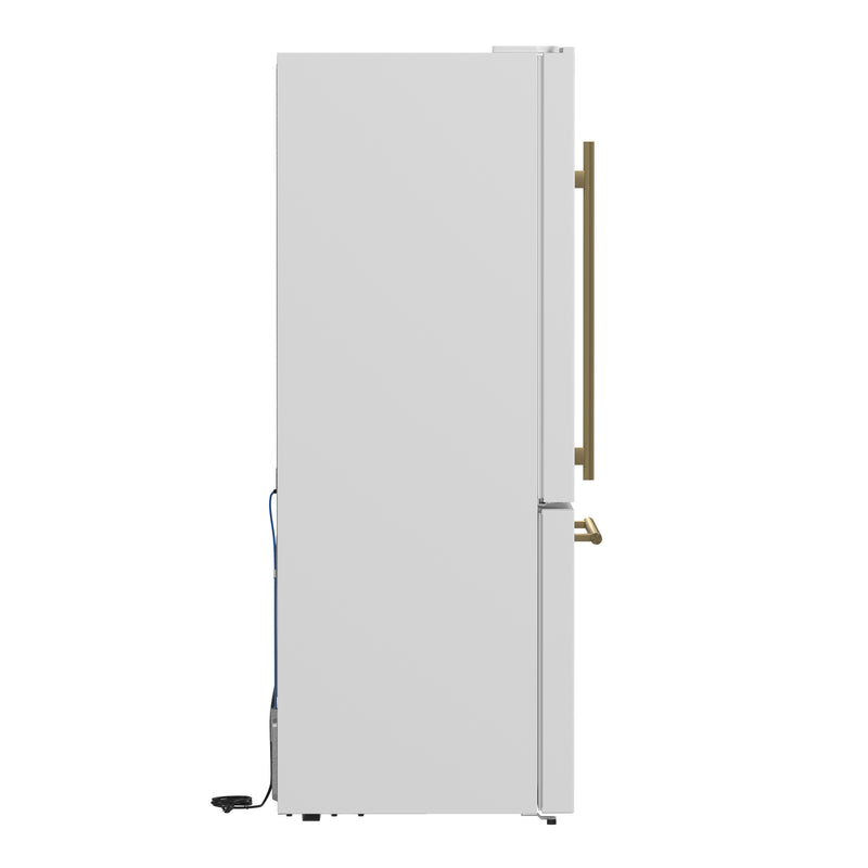 Load image into Gallery viewer, Forno Milano Espresso 31-Inch White French Door Refrigerator, Bottom Freezer, 17.2 Cu. Ft., Energy-Efficient, No Frost, Built-In Ice Maker
