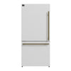 Forno Milano Espresso 31-Inch, White Bottom Freezer Refrigerator - FFFFD1786-31WHT