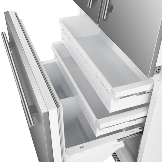 Forno Rivestito 36 inch, Stainless Steel French Door Refrigerator - FFRBI1811-36