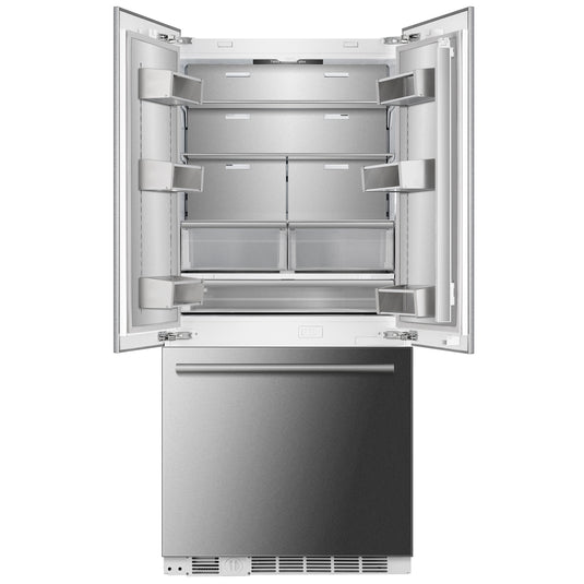 Forno Rivestito 36 inch, Stainless Steel French Door Refrigerator - FFRBI1811-36