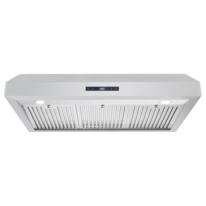 Cosmo 36 in. Under Cabinet Range Hood with Digital Touch Controls, 3-Speed Fan, LED Lights and Permanent Filters in Stainless Steel