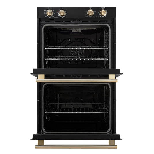 Forno Vomero 30-Inch, Black Double Wall Oven - FBOEL1324-30BLK