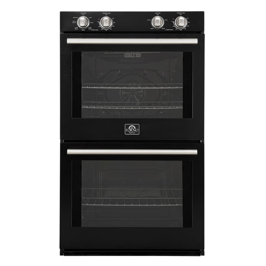Forno Vomero 30-Inch, Black Double Wall Oven - FBOEL1324-30BLK