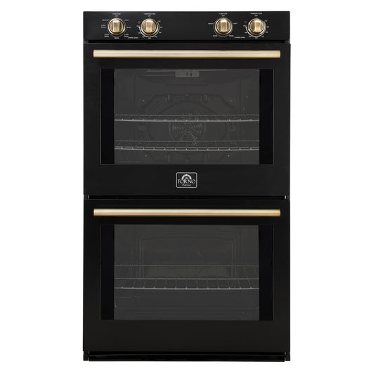Forno Vomero 30-Inch, Black Double Wall Oven - FBOEL1324-30BLK